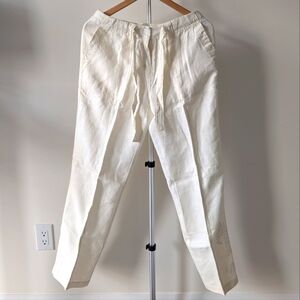 🌼 NWOT Sunlibill White Floral Drawstring Pants 🌼